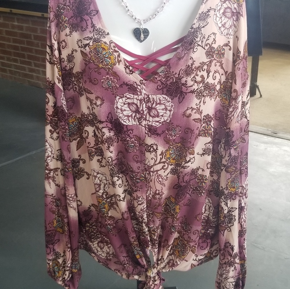 Purple Floral Top